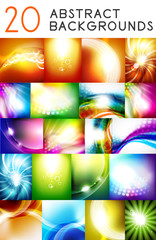 Shiny smooth color abstract vector backgrounds