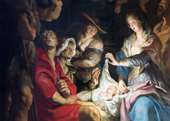 Fototapeta na wymiar Antwerpia - Szopka Peter Paul Rubens