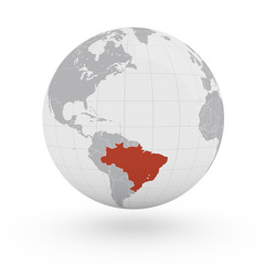 Mappamondo America, Brasile