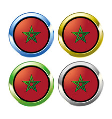 Morocco flag button