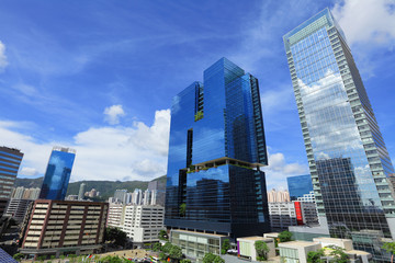 Modern business buildingin Hong Kong