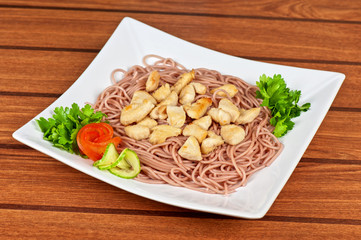 pasta with chicken meat