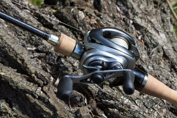 Modern powerful fishing reel spinning