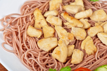 pasta with chicken meat