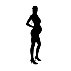 Fototapeta premium expectant mother vector