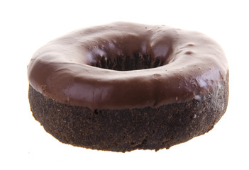 chocolate donuts on a background