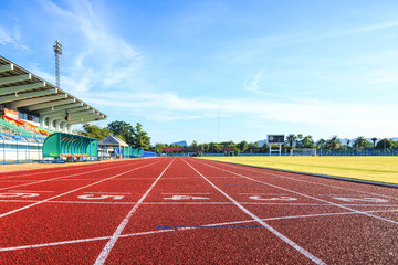 Running track  in the morning.