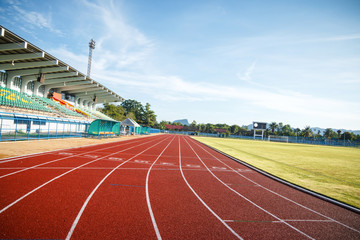 Running track  in the morning.