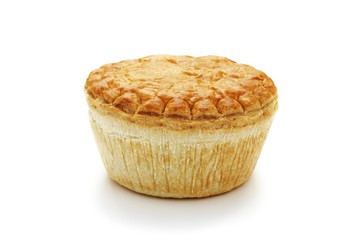 savory pie isolated on white background