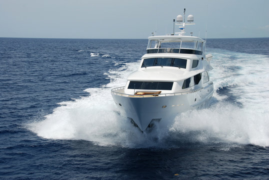 Luxury Yacht Bow View