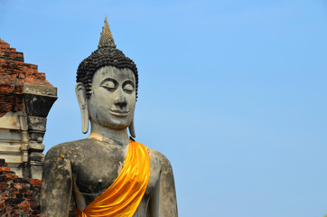 Obraz premium Buddha Statue at Ayutthaya Wat Yai Chai