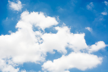 Obraz premium blue sky with clouds closeup