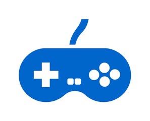 Manette de jeux vidéo bleu