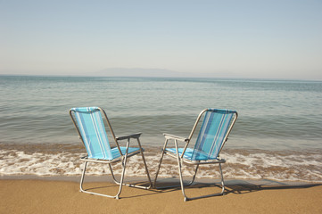 summer seats by the beach