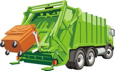 truck for assembling and transportation trash