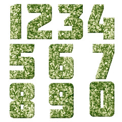 Naklejka premium Alphabet from military fabric texture