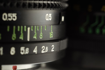 Digits on the lens, macro