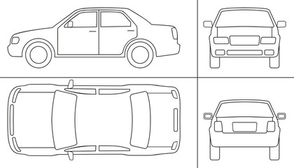 passenger car keyline all sides