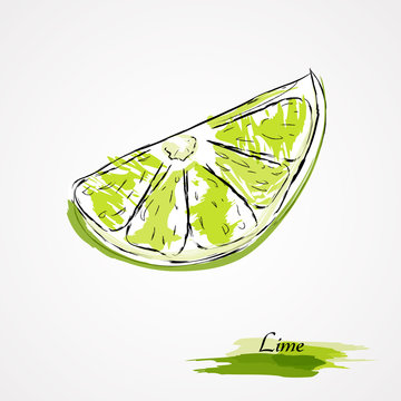 Lime citrus fruit