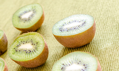 Cross section kiwifruits