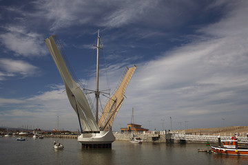 Pont y Ddraig bridge Rhyl.