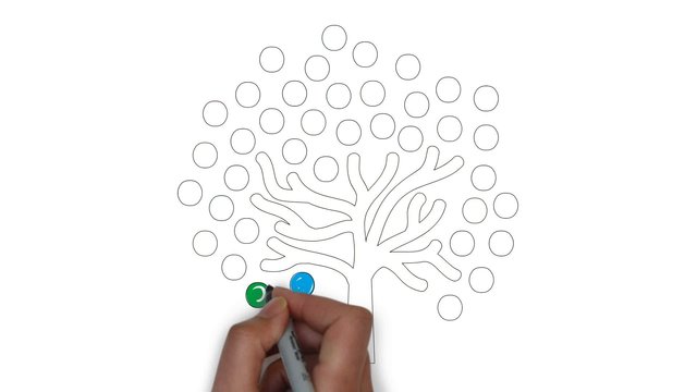 Baum gr&uuml;n Apfel &Auml;pfel &Ouml;ko Symbol &ouml;kologisch bio Symbol