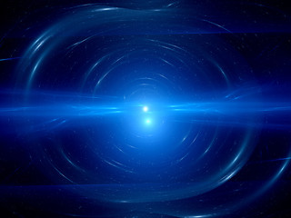 Fototapeta premium Blue double star system in space