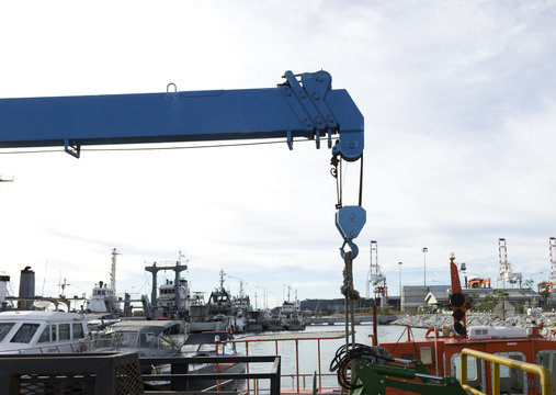 Containers  and Crane at Harbour Department