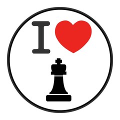 j'aime : Roi de jeu d'échecs