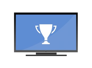 Trophée dans un écran de télévision