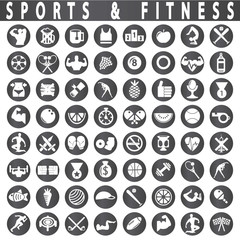 Fototapeta na wymiar Fitness and sports Icons