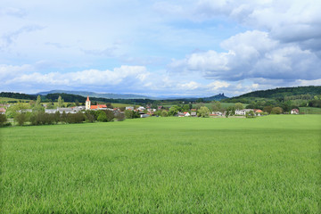 Fototapeta na wymiar Spring Landscape in Bohemian Paradise, Czech Republic
