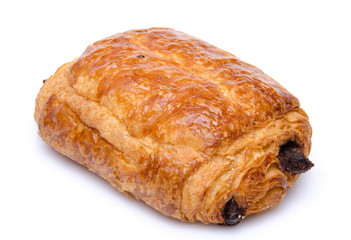 A fresh chocolate croissant