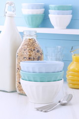 Delicious organic muesli cereal