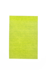 Paper note isolated on white background