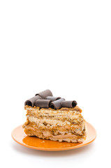 Coffee cake isolated on white background