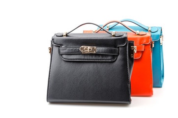 Handbag isolated white background