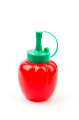 sauce bottles isolated white background