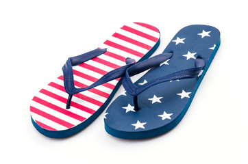 Flip flops isolated white background