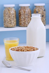 Delicious organic muesli cereal