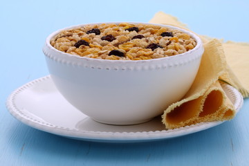 Delicious organic muesli cereal