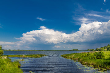 Landscape with a lake.