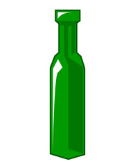 empty bottles isolated illustration