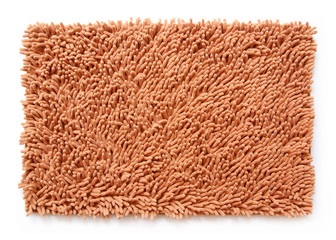 Brown doormat on white background