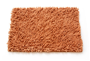 Brown doormat on white background