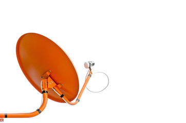 Orange Satellite Dish