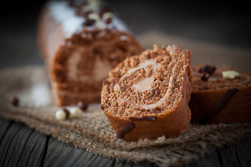 Chocolate swiss roll
