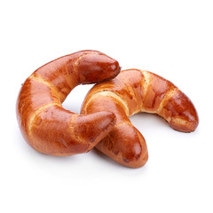 Tasty bagel isolated on white background