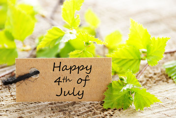 Leaves with Happy 4th of July