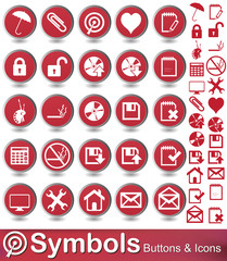symbols buttons and icons